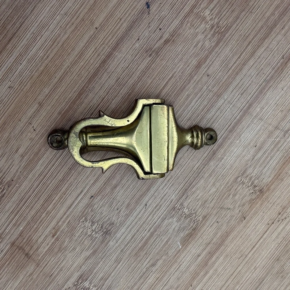Antique Brass Door Knocker Vintage Front Door Hardware Ornate 4 Inch Traditional